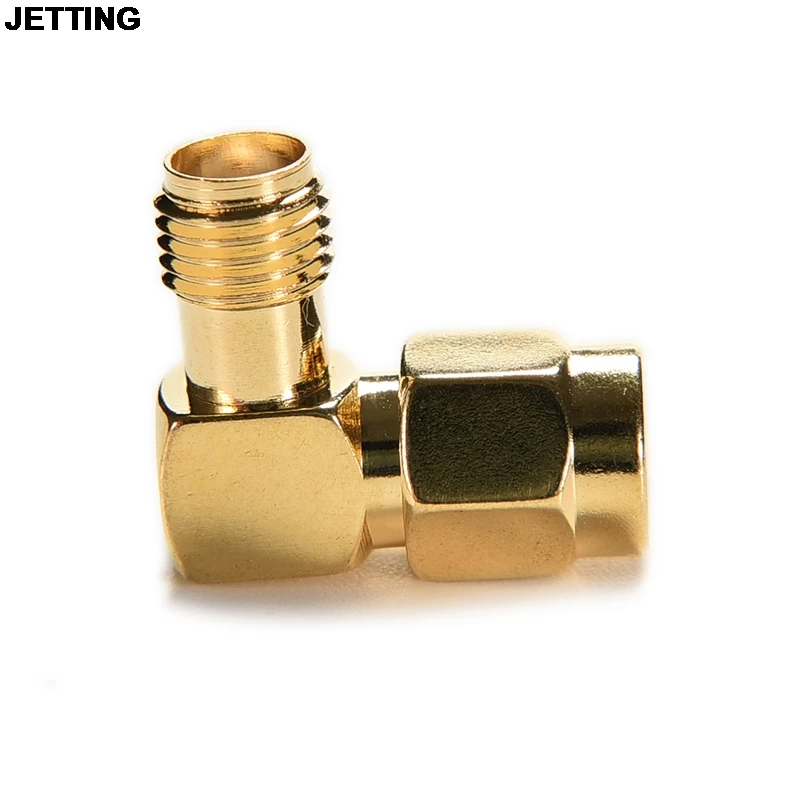 

JETTING 3PCS SMA Male To SMA Female Jack RF Adapter Connector Plug 90 Degree Right Angle Gold Drop Shipping