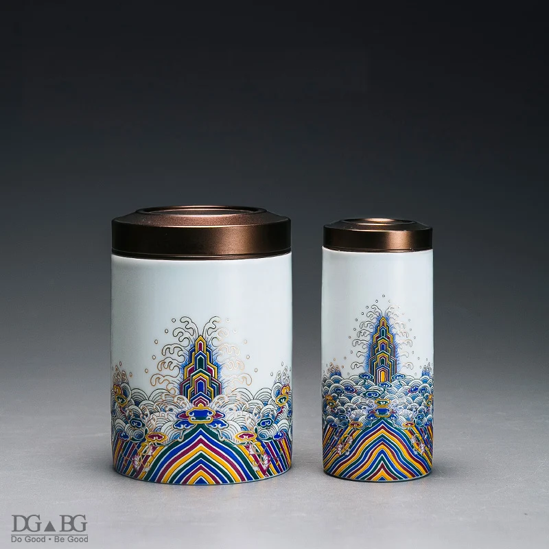 Керамические эмалированные золы урна Золотая проволока цветная эмалированная