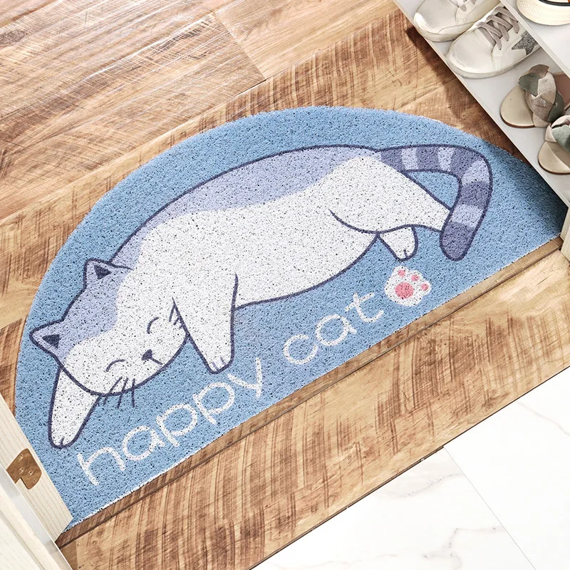 Полукруглый Коврик для двери ленивый кот царапает износостойкий