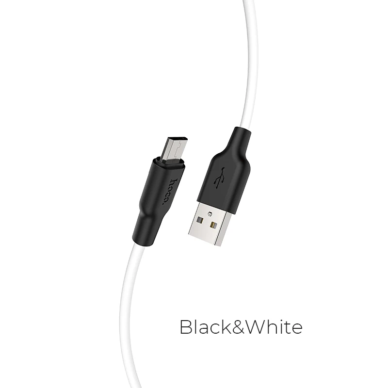 white НОСО Силиконовый Micro USB кабель 2 м 1 м 5V2A быстро Зарядное устройство USB кабель для Samsung Xiaomi Huawei Кабели для мобильных телефонов для Android - Цвет: white