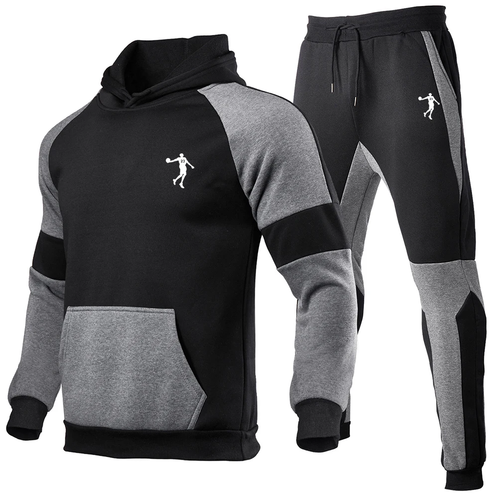 

2020 autumn and winter new men's suit sportswear 2 hoodies + pants jogging fitness sportswear pullover sportswear sweater set