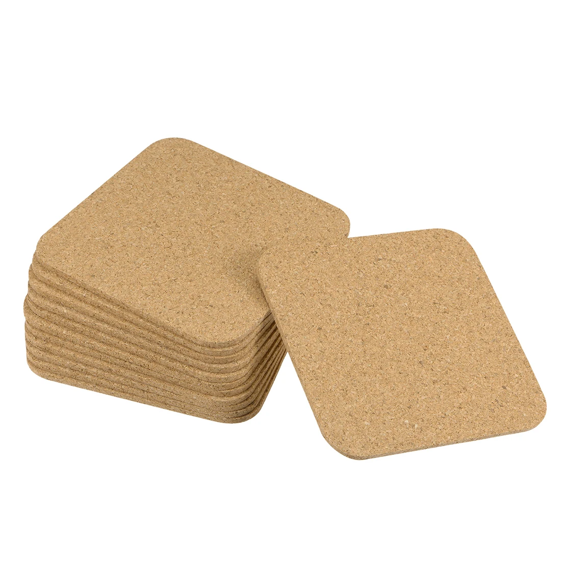 

Uxcell Cork Coasters Square Wooden Drinks Mats 3.5x3.5x0.16 Inch for Home Bar 12Pcs