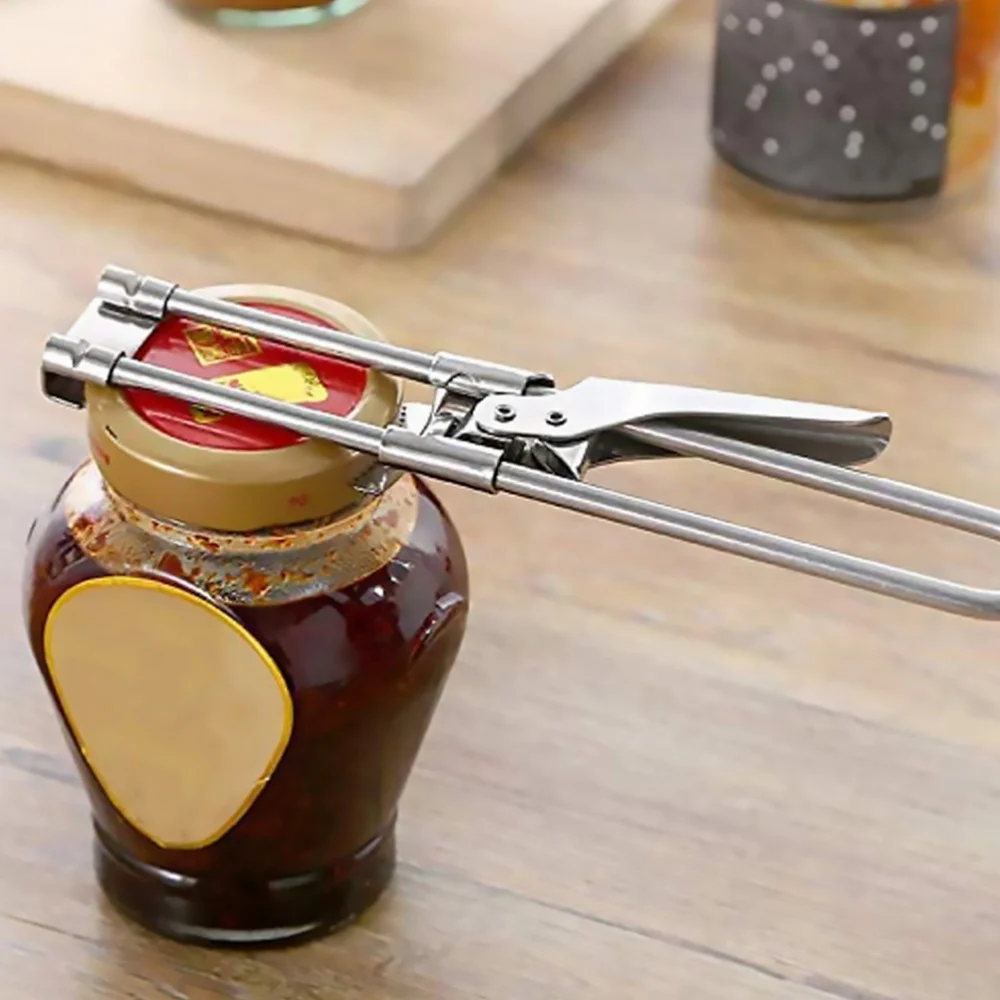 

2pcs Household Can Opener Household Stainless Steel Adjustable Bottle Opener