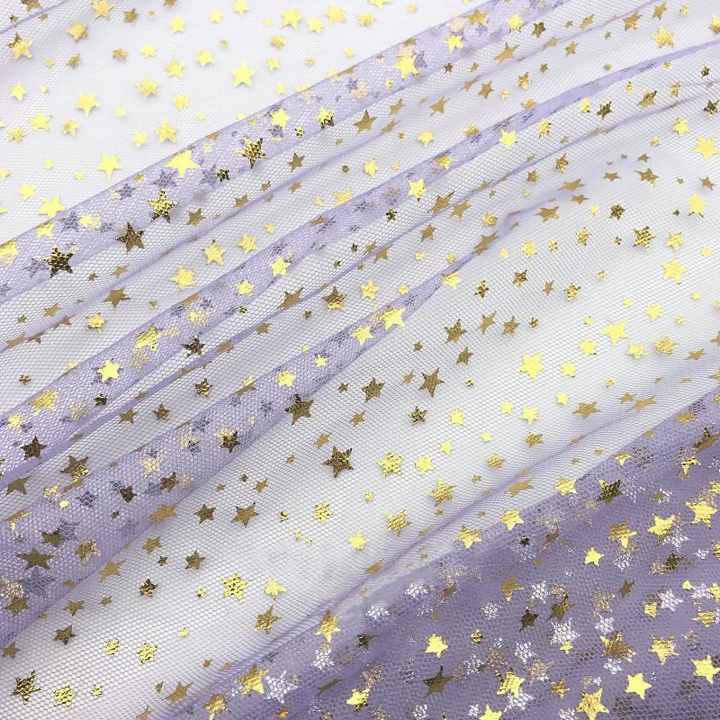 5 ярдов блестящие звезды блестки Ткань Diy Baby Shower вечерние украшения шитье платье