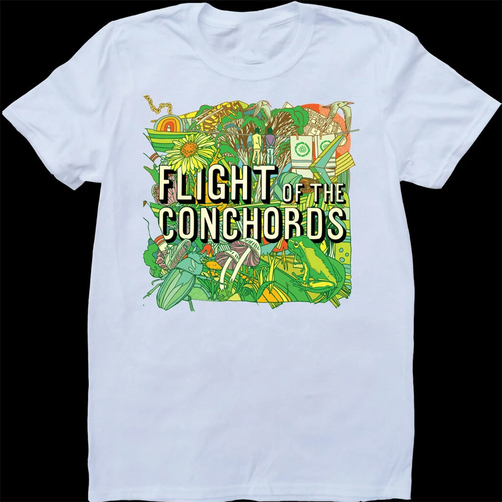 Flight Of The Conchords мужская белая изготовленная на заказ футболка свободного размера