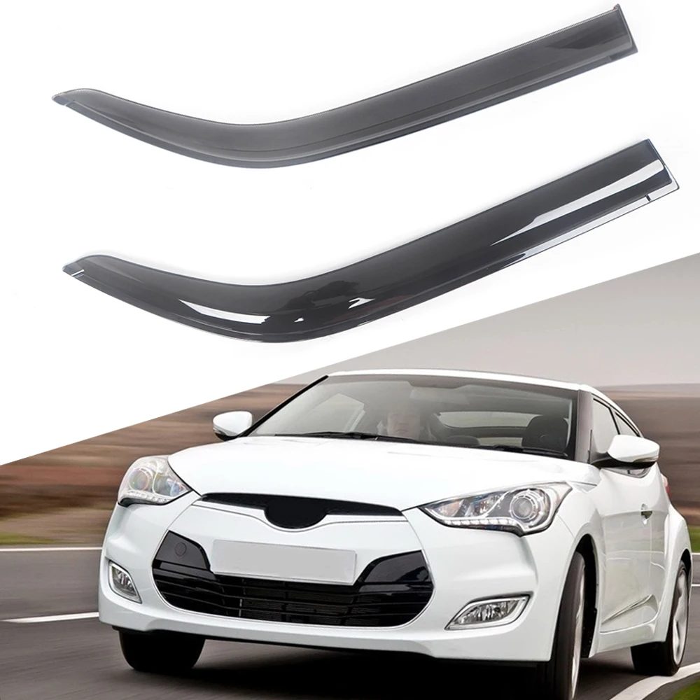 

Дефлекторы для боковых окон Hyundai Veloster 2011-2016, козырек от дождя, черный, для дверей