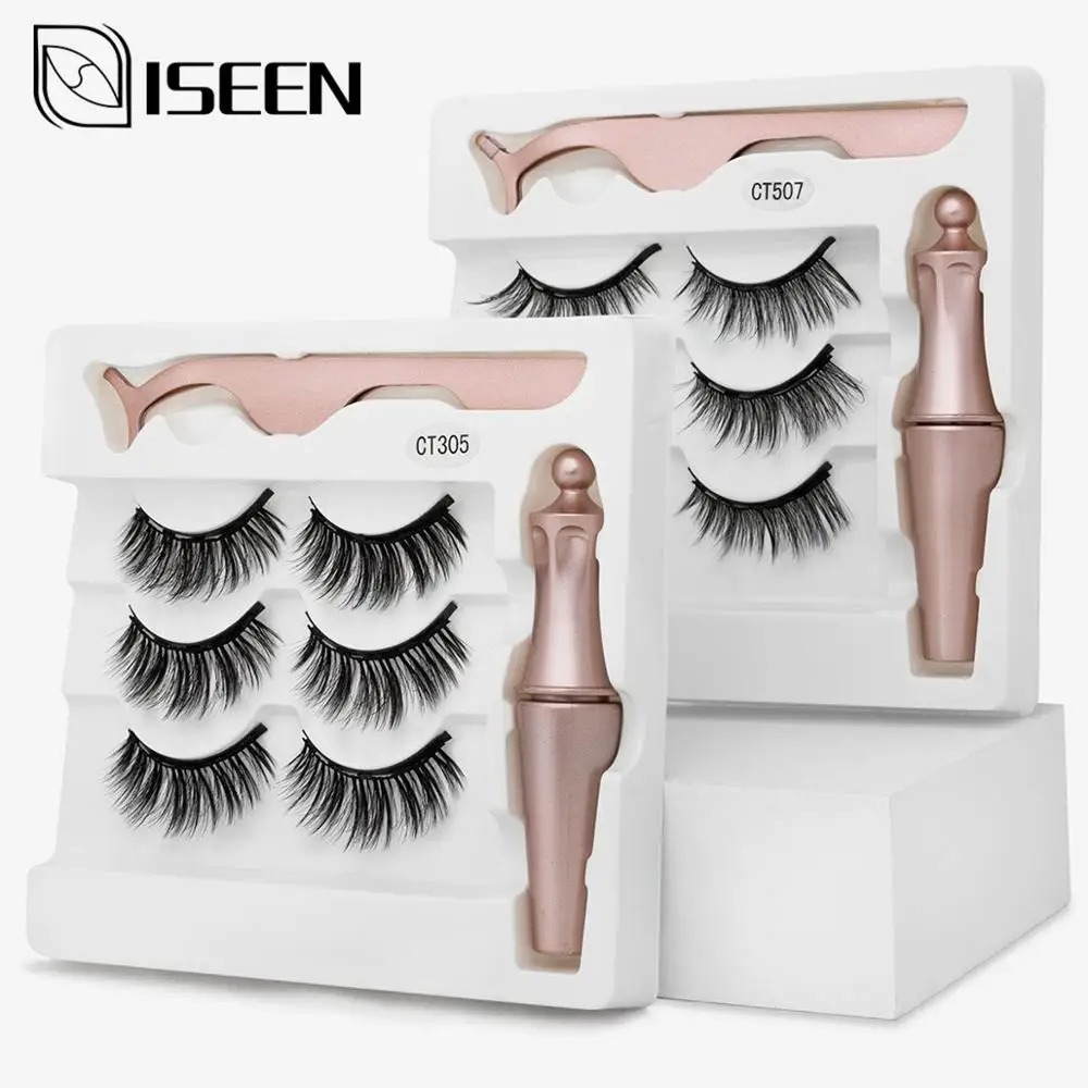 Магнитные ресницы 3D норковые накладные магнитные водонепроницаемые подводка