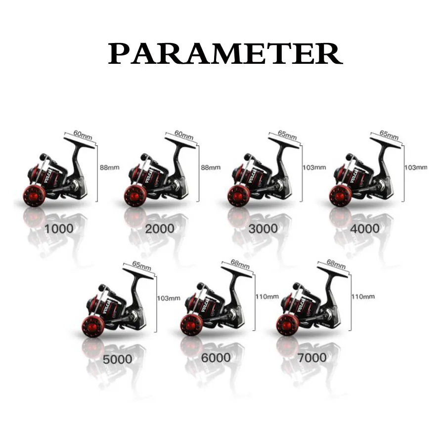 VC Spinning Fishing Reel 5-10kg Drag Wheel Coil 1000-7000 CNC Metal Grip Fish Reels for Saltwater | Спорт и развлечения