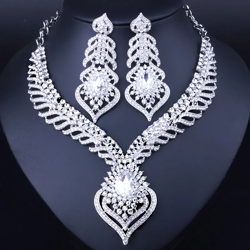 Серьги и ожерелье с люстрой хрустальные стразы романтичный марокканский стиль| |