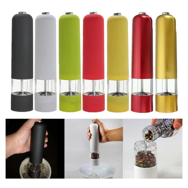 

Electric ABS Salt Spice Herb Pepper Mill Grinder Kitchen Gourmet with light