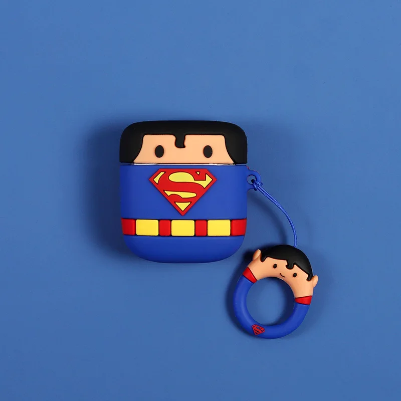 Силиконовый чехол с bluetooth-наушниками Marvel для Apple AirPods, ультратонкий милый защитный чехол для AirPods, чехол для зарядного устройства