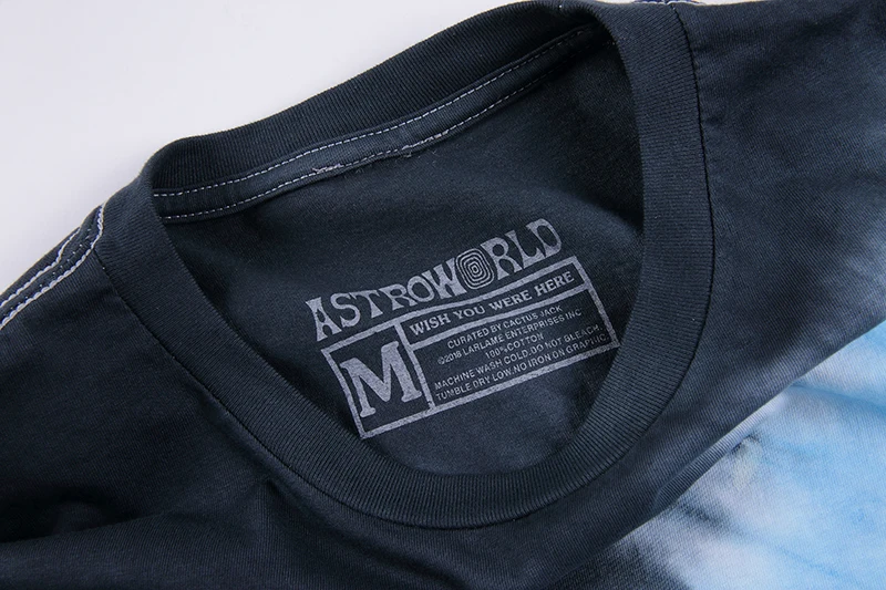 19SS футболка Трэвиса Скотта ASTTROWORLD футболка с буквенным принтом Футболка с граффити Трэвиса Скотта Astroworld