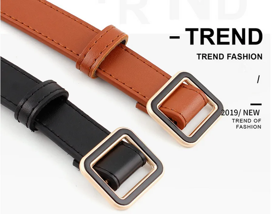 Ремень с пряжкой Женский модный универсальный ремень под джинсы Простой