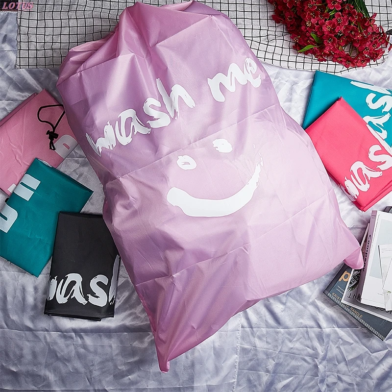 

Washable Dirty Clothes Organizer Nylon Laundry Bag Wash Me Travel Storage Pouch Folding Bags Wash Drawstring Bag