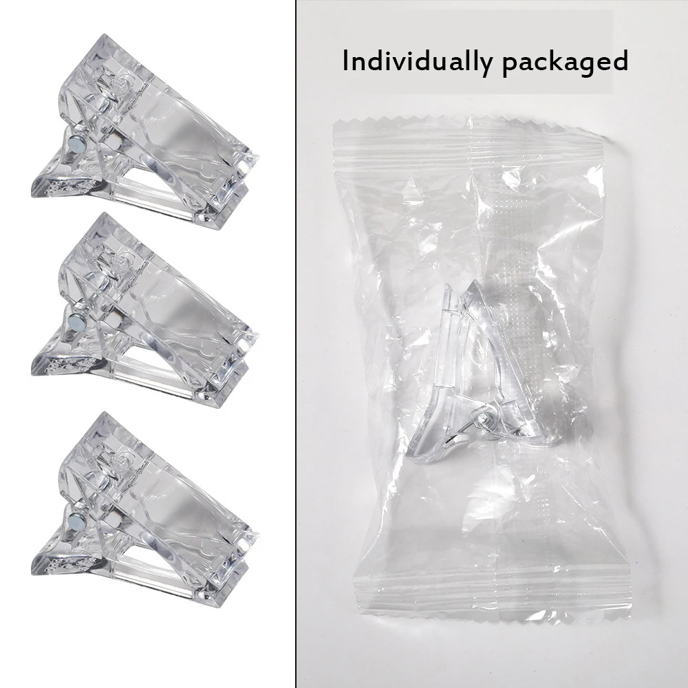 Прозрачный Кристальный зажим для дизайна ногтей наращивания УФ-гель