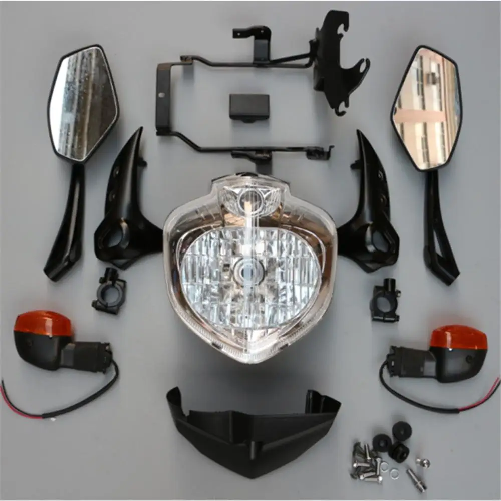Для Yamaha FZ6 FZ6N 2007 2010 2008 FZ 6N 07 10 08 комплект передних фар фары в сборе поворотники
