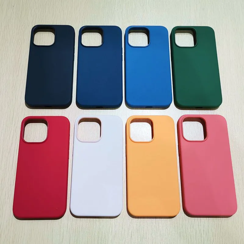 

For iPhone 13 Pro Max Mobile Phone Case For iPhone 13 Mini 1:1 Luxury Magnetic Liquid Silicone Case Wireless Charging Case