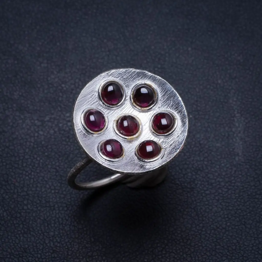 Кольцо ручной работы из натурального аметиста уникальное женское серебряное