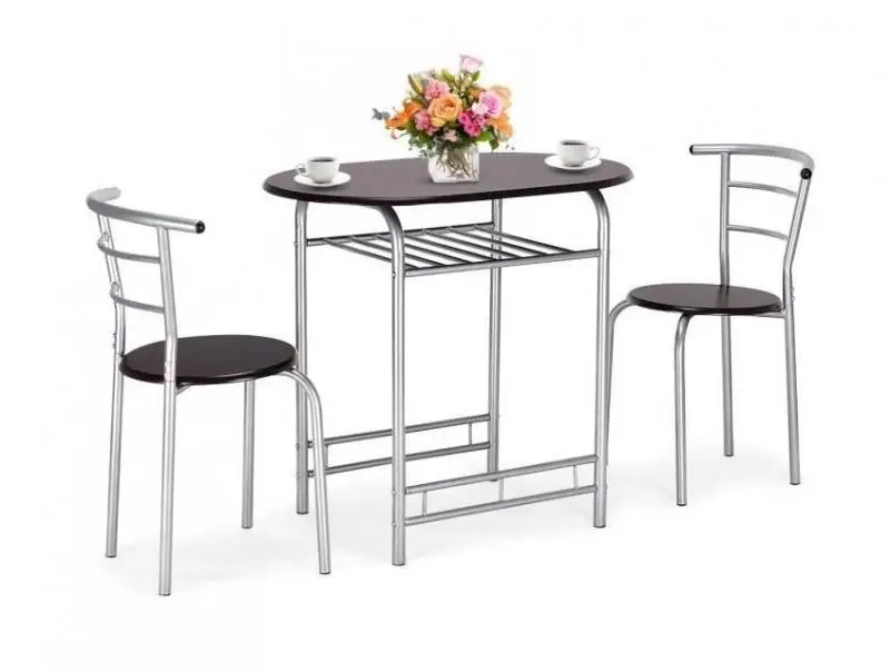 Verkauf Ensemble De 3 Pièces Avec Tisch Et 2 Chaises Meuble De Salle À Krippe Set De Bistro Gießen Küche Salle À Krippe Tische HWC