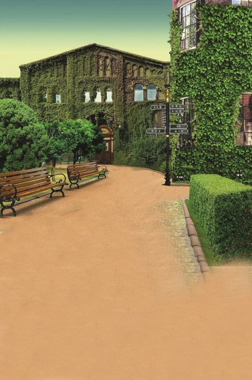 Реквизит для фотостудии Nitree фон фотосъемки уличный цветок дверь Дерево Трава