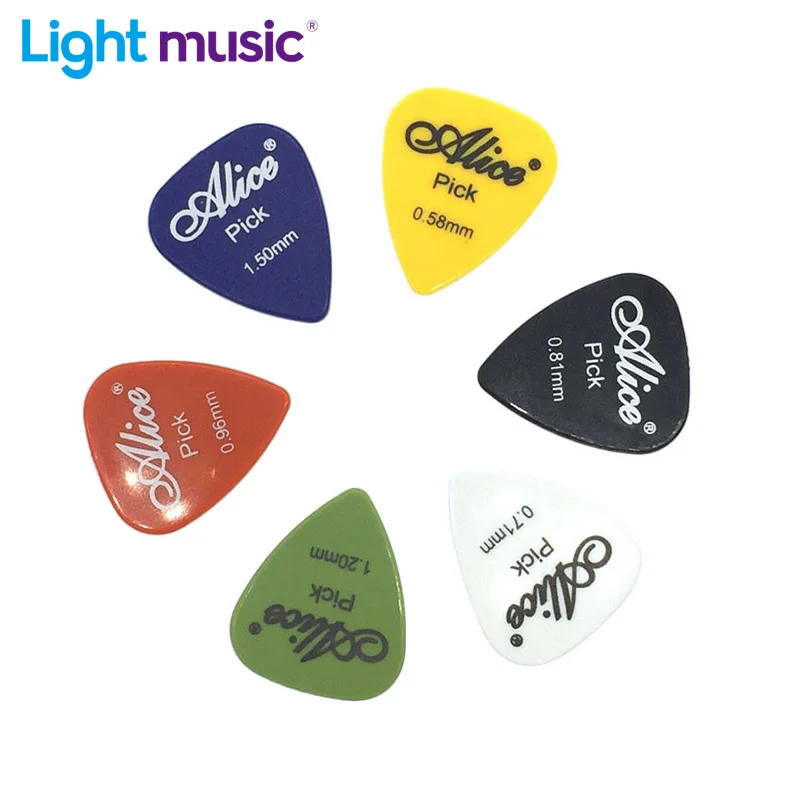 12pcs Electric Guitar Pick Acoustic Music Picks Plectrum 0.58/0.71/0.81/0.96/1.20/1.50mm Thickness Guitar Accessories