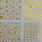 Новинка 2021, вишневые цветы, белые 3D наклейки для ногтей сделай сам, листья сакуры, клейкий слайдер, бронзирующий золотой цветок, маникюрный наконечник для дизайна ногтей