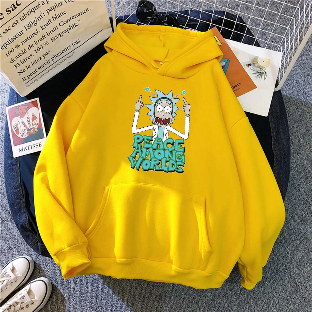 

Anime Oversized Hoodie Cartoon Rick and Morti Graphics Hooded Casual Hoodies Men And Women Sweatshirt Funny Unisex Hoody 2021