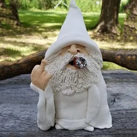 smoking wizard big tongue gnome naughty garden gnome for lawn ornaments indoor or outdoor decorations bjstore