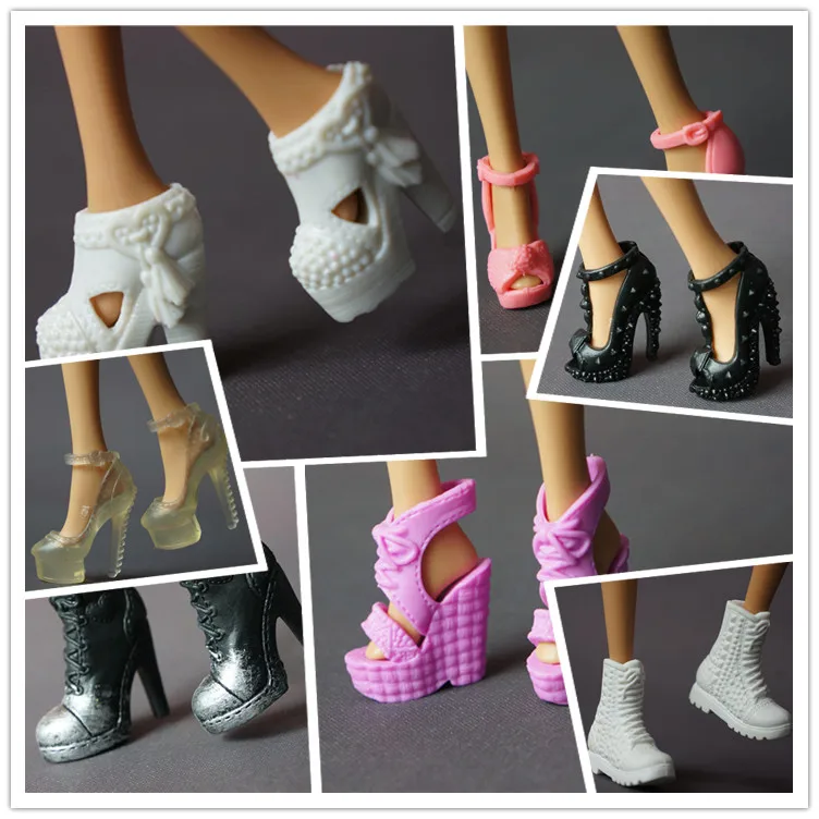 Туфли для куклы 30 см Босоножки на высоком каблуке Повседневная обувь Подходит