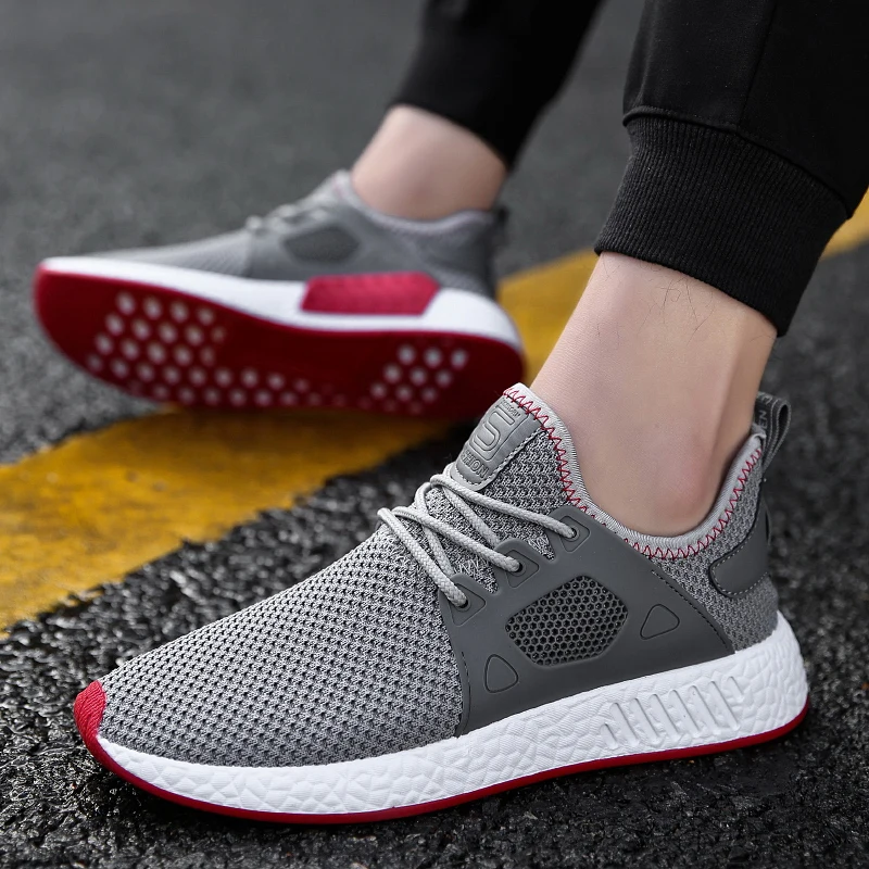 

2020 KICKQZQP Shoes Men Weaving Sneakers For Man Lightweight Soft No-Leather Flat Lace-Up Men Casual Shoes Male Unisex Footwear
