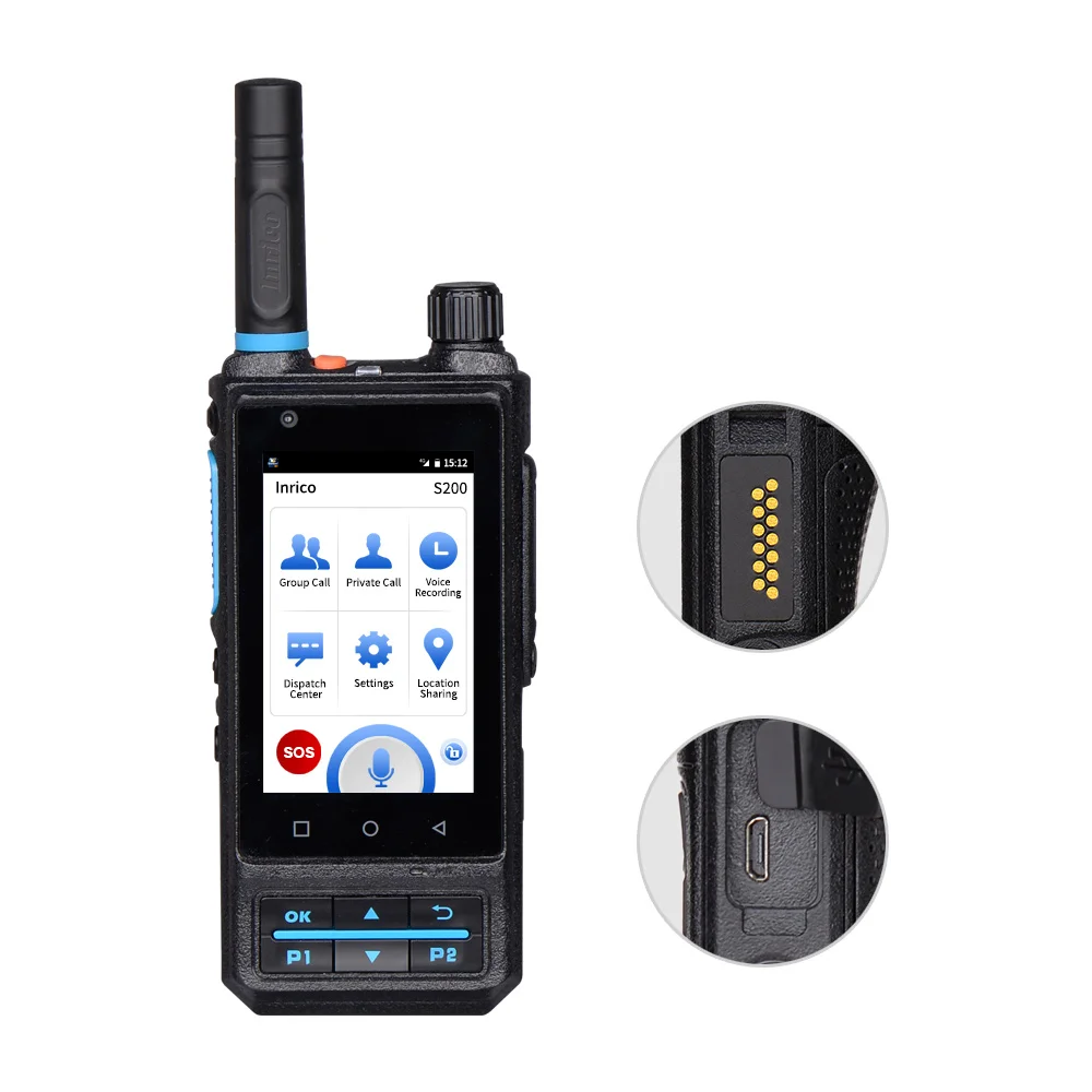 Inrico 4G сеть радио S200 Android 7 0 LTE/WCDMA/GSM POC работает с реальным ptt Zello Walkie Talkie Global Call |