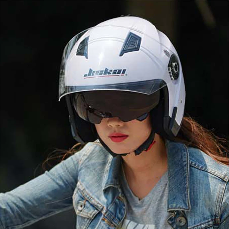 Мотоциклетный шлем Casco картинг скутер фургон мотошлем с двойными линзами