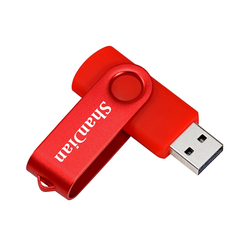 SHANDIAN новые USB флеш-накопители поворотные внешние флешки 64 ГБ 32 ГБ 16 ГБ 8 ГБ 4 ГБ карта памяти usb креативная флешка - Цвет: Красный