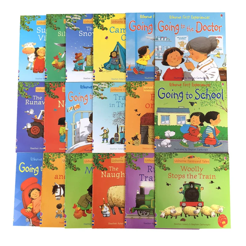 Случайный выбор 5 шт./компл. 15x15 см Usborne лучшие иллюстрированные книги для детей