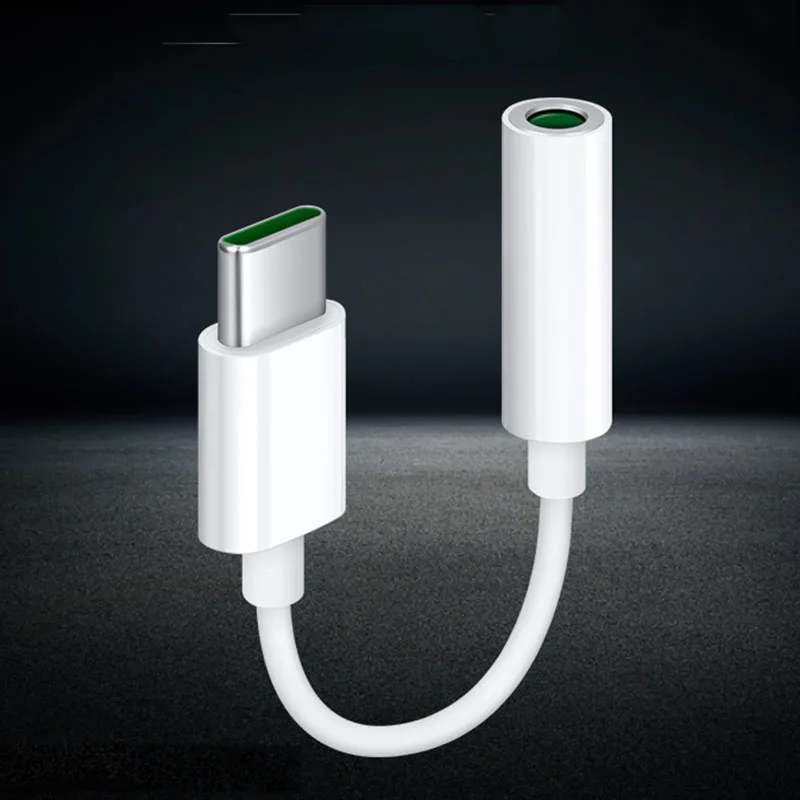 

Type-C to 3.5mm Jack Audio Microphone Adapter Noiseless Audio Cable For OPPO R17 Find X X2 Reno 3 Pro Realme 50 Xiaomi HUAWEI