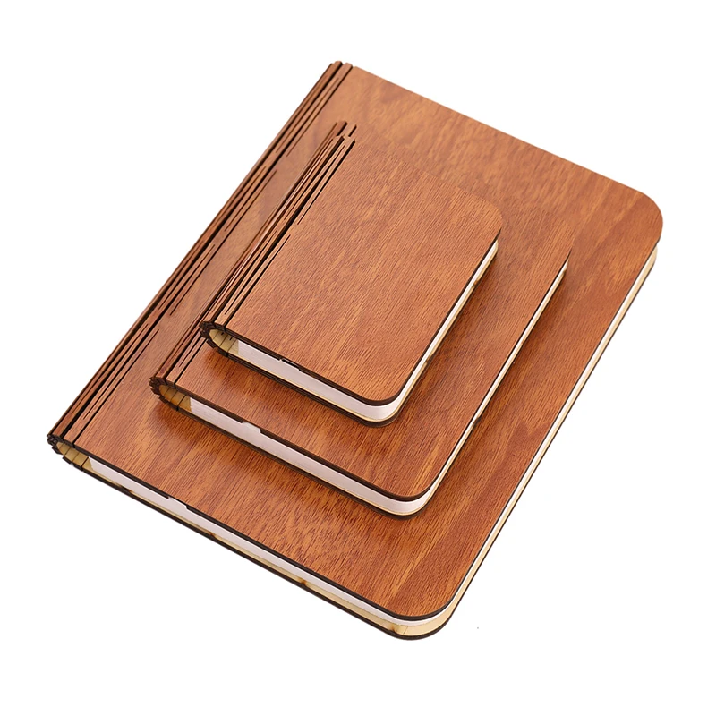 

Portable 3 Colors 3D Creative Wooden LED Book Night Light Foldable 5V USB Rechargeable Night Lamps