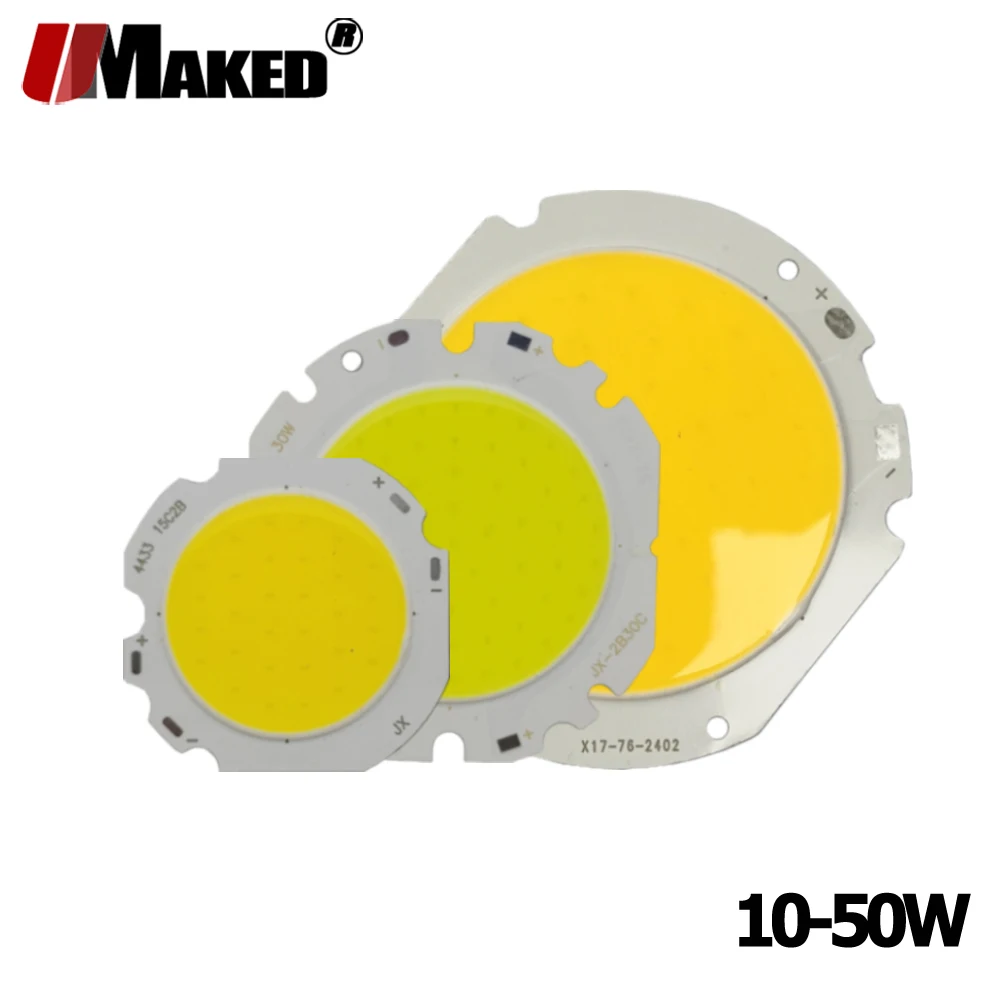 

10pc LED COB 10 15 20 24 30 40 50W 4032 6042 7660 Size Ra75 110lm/w Current 300mA 3000-4000-6000K San An Chip Light Bead Source