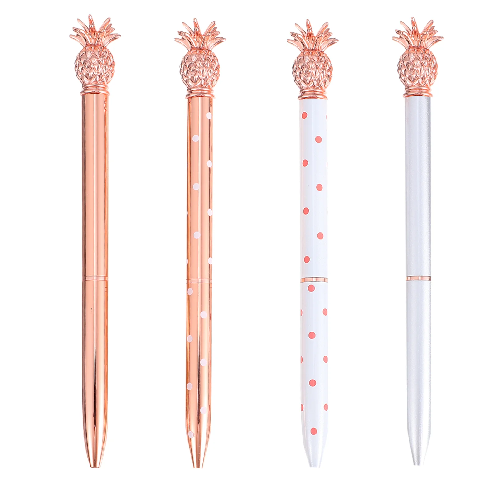 

4pcs Pineapple Design Ballpoint Pen Stationery Pens Creative Signing Pens