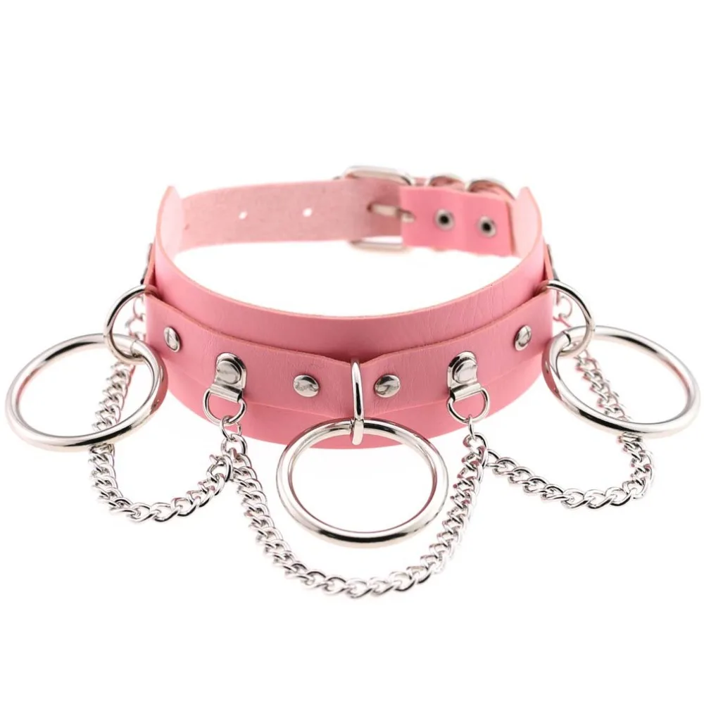 

Black Leather Choker Female Collar For Women Goth Punk Chain Harajuku Necklace Sexy Vegan Chocker Festival Girls Gothic Jewelry