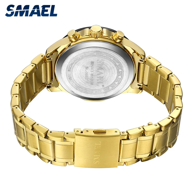 

SMAEL Watch Men Top Brand Luxury Gold Wristwatch Mens Thin Steel Belt Men's Business Watches Quartz clock Casual homme relojes