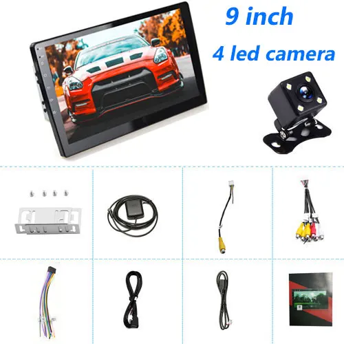 9 inch 4 LED Camecho 9 10,1 дюймов Android Авторадио gps навигация автомобиля радио Мультимедиа Видео плеер Bluetooth wifi Зеркало Ссылка аудио стерео - Цвет: 9 inch 4 LED