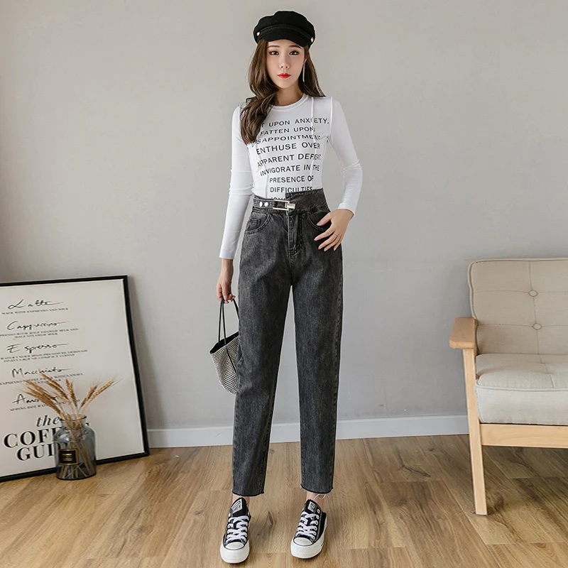 

Ретро модные джинсовые брюки женские легкие Осенние новые harlan высокие талии torre Репка брюки 2020