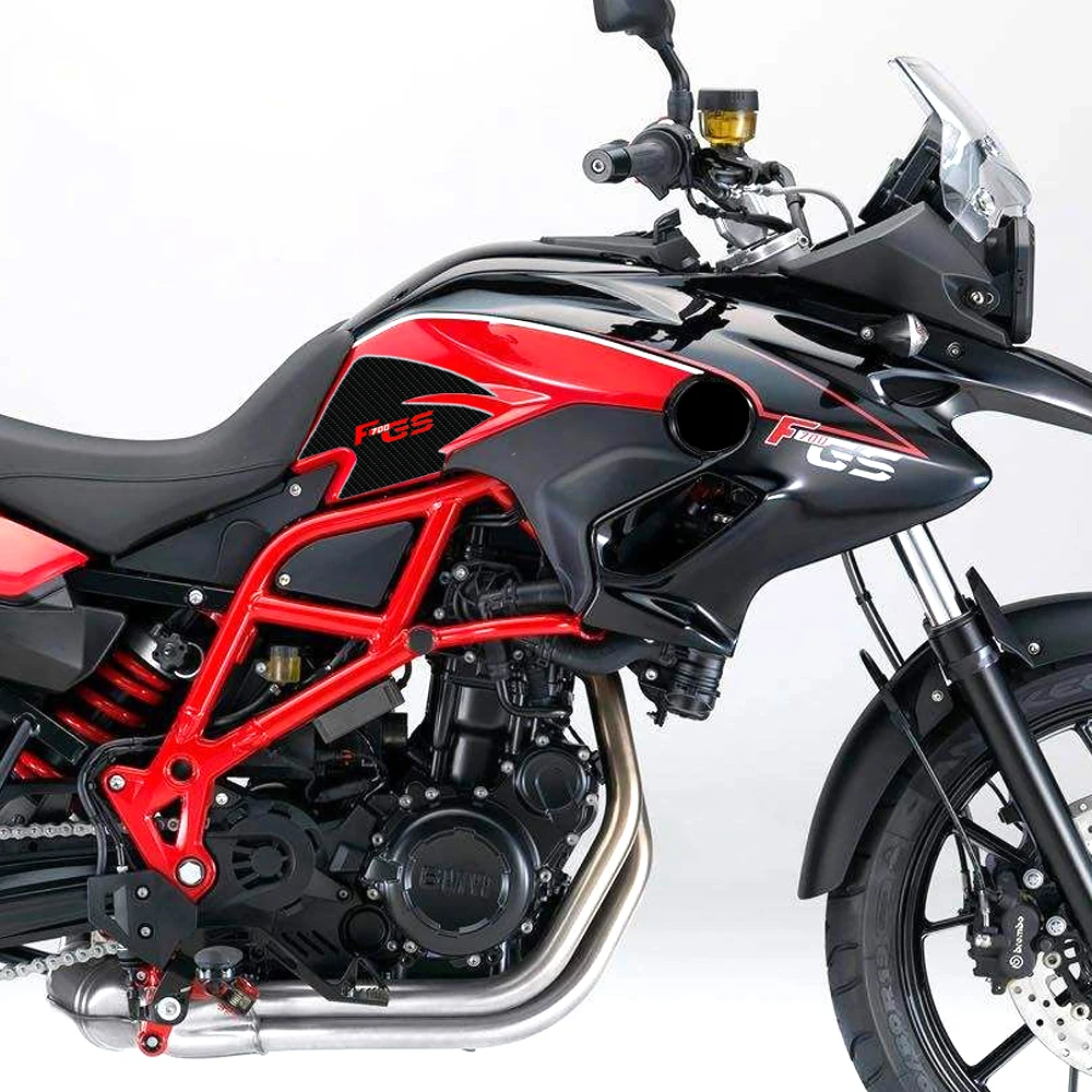 

Motorcycle carbon fibre Emblem Fuel Tank Traction Side Pad waR SHARK neepad Protective Sticker FOR BMW F700GS F700 GS Adventure