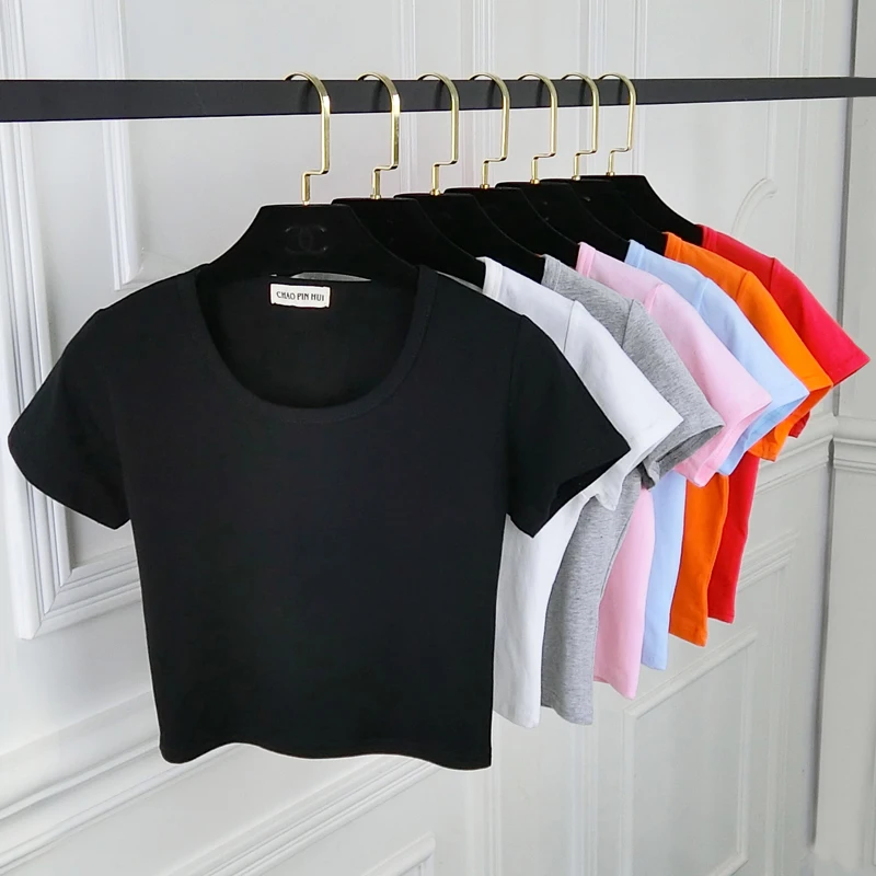 2021 модная Стильная летняя футболка женская в Корейском стиле с коротким рукавом