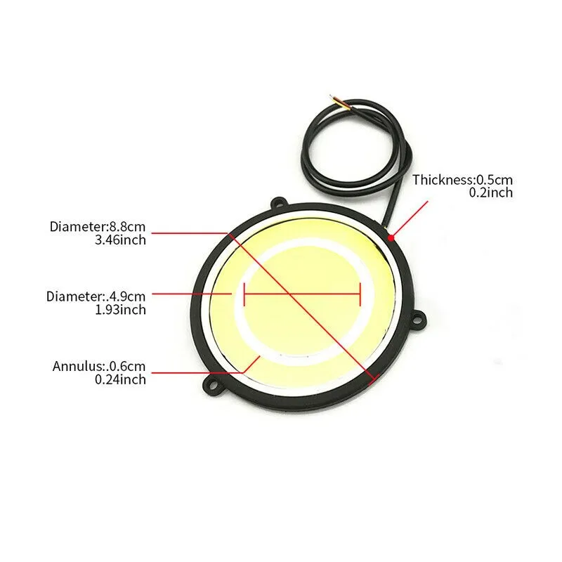 

COB Fog Light Truck White 5 Inch 6W DC 12V DRL Daytime Driving Kit LED