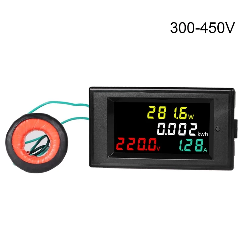 AC80-300V/AC300-450V 100A LCD Digital Display Voltmeter Electric Energy Meter AC Voltage Current Ammeter Power | Инструменты