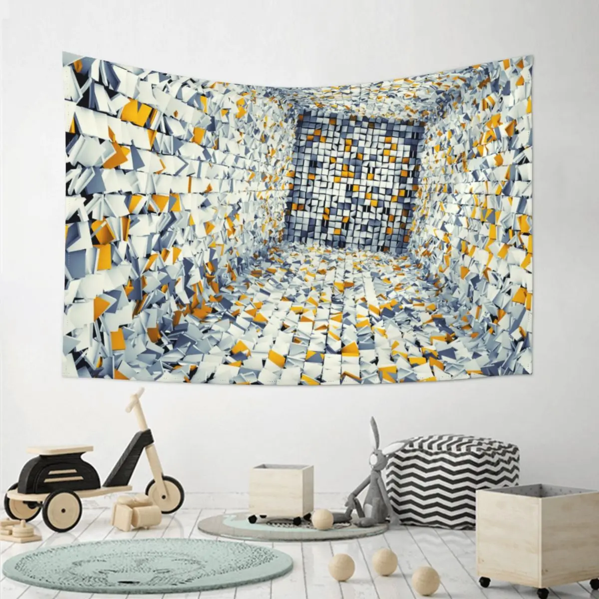 

Abstract graph classic pattern decorative tapestry movie Abstract graph poster art living room decorative tapestry 150x102cm