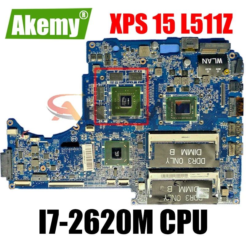 Оригинальная материнская плата для ноутбука DELL XPS 15 L511Z I7-2620M CN-05RPKT 05RPKT DASS8BMBAE0 |