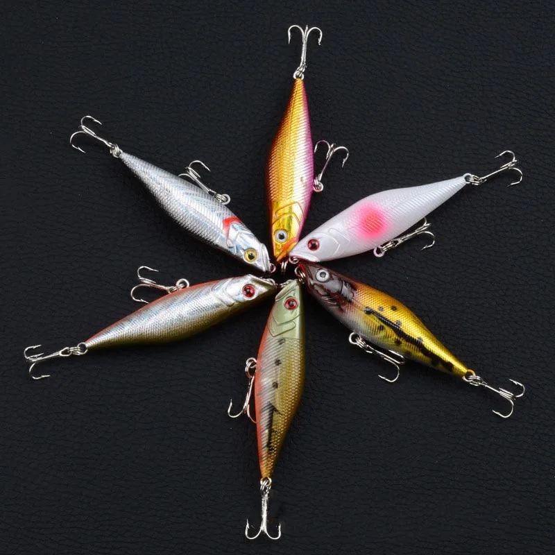 

Искусственный Водонепроницаемый плавающий, встроенный в транспортное средство 6 шт./компл. 7,5 см/7,5 г воблеры бионная приманка из АБС-пластик...