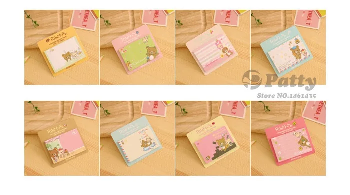 50 шт./лот Rilakkuma sticky notes Post Memo pad Съемная клейкая бумага Канцтовары papelaria Материал